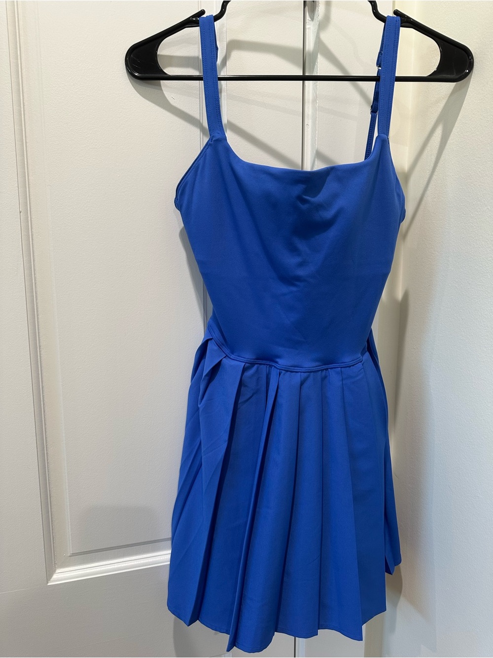 Royal Blue Sleeveless Pleated Tennis Dress